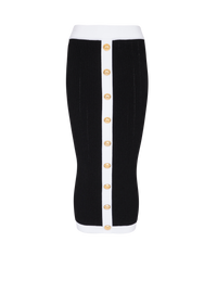 Jupe midi en maille - Noir & Blanc