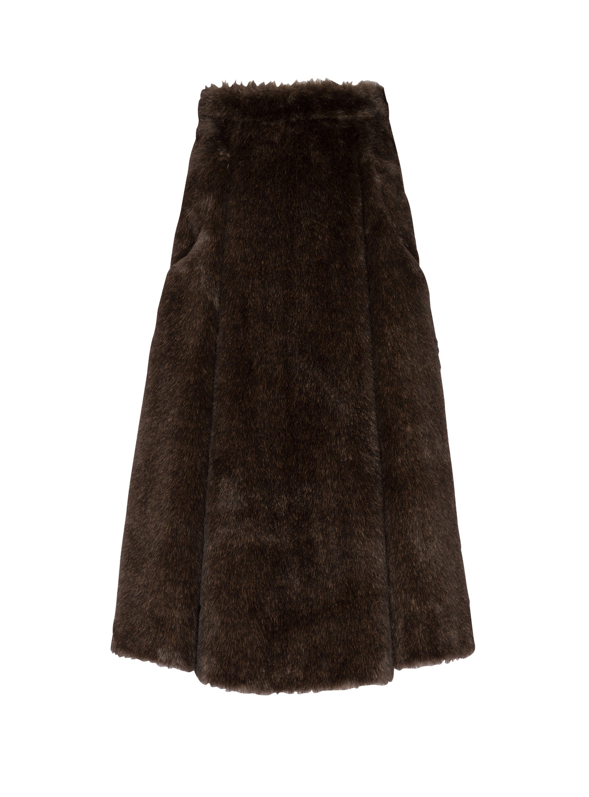 Pleated midi skirt - Dark Brown