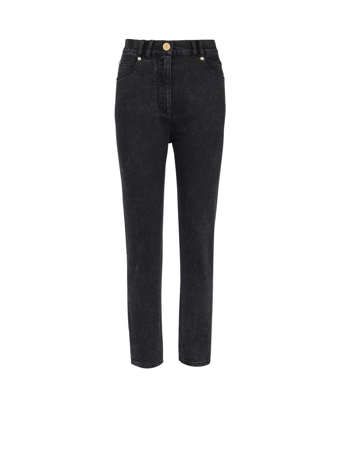 Jean slim en denim - Noir Délavé
