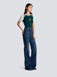 Jean flare en denim - Bleu Jean Brut