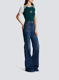Flare denim trousers - Raw Jean Blue