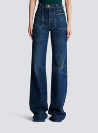 Jean flare en denim - Bleu Jean Brut
