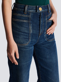 Jean flare en denim - Bleu Jean Brut