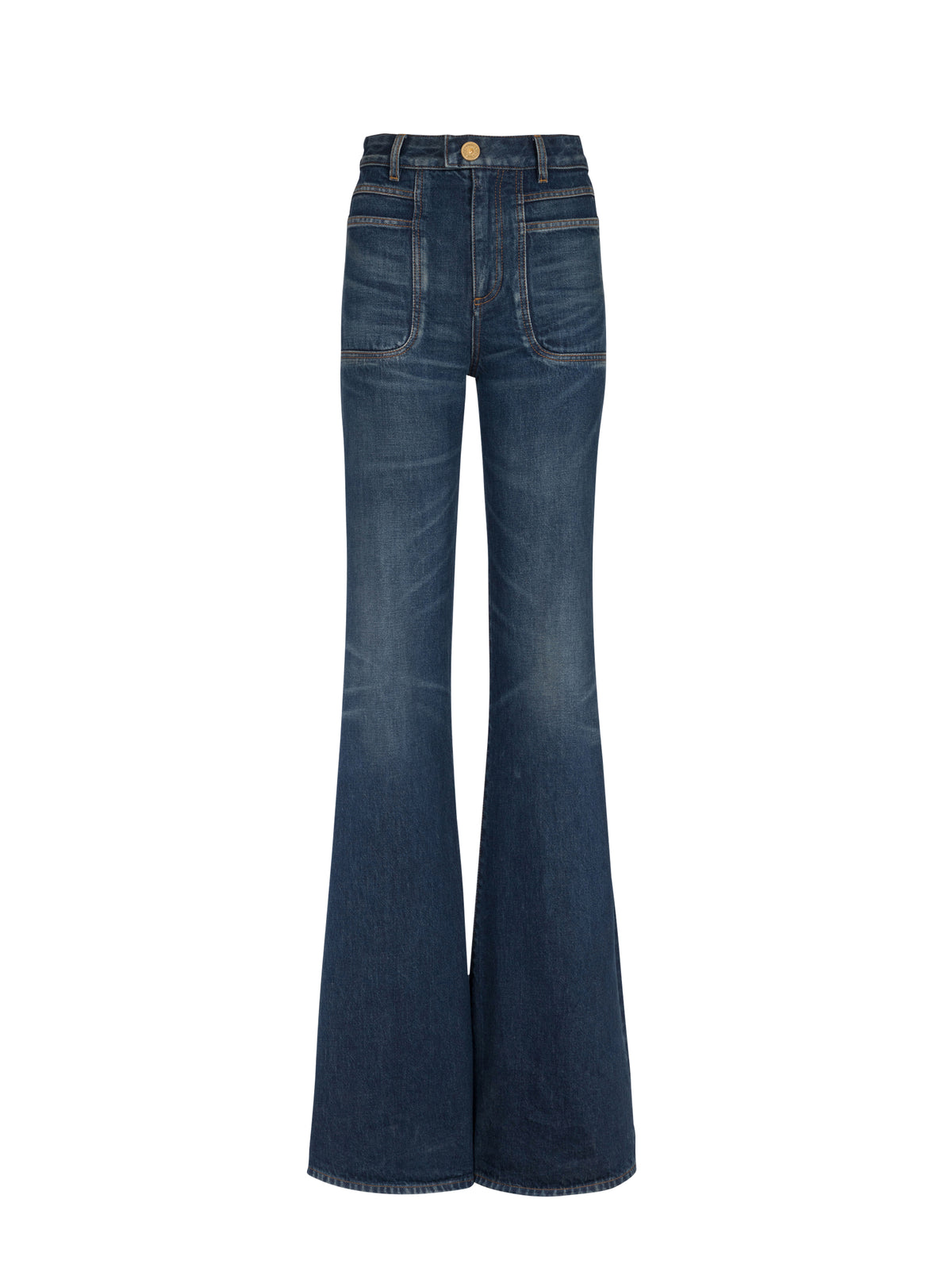 Flare denim trousers - Raw Jean Blue