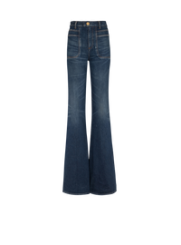 Jean flare en denim - Bleu Jean Brut