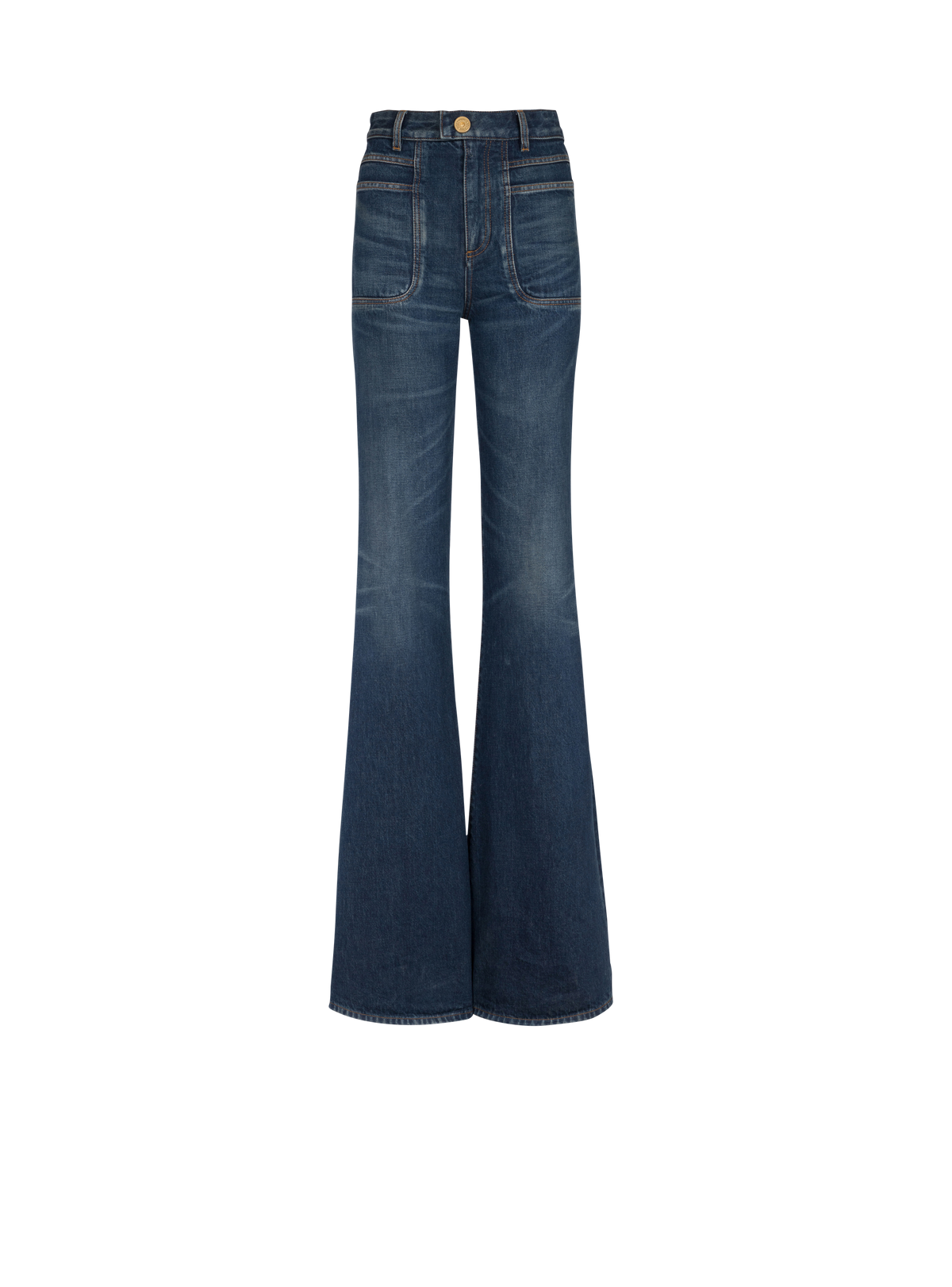Jean flare en denim - Bleu Jean Brut