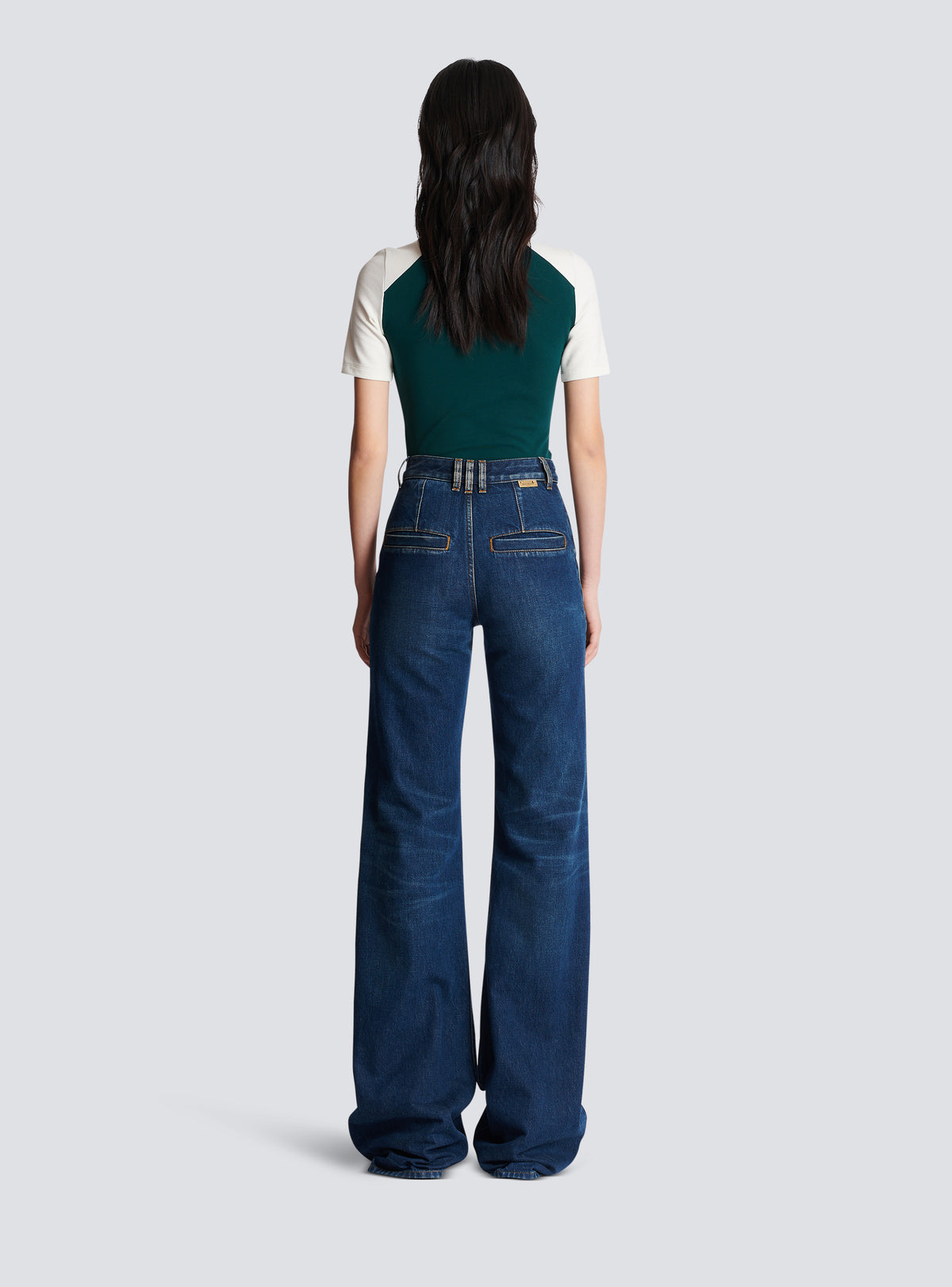 Jean flare en denim - Bleu Jean Brut