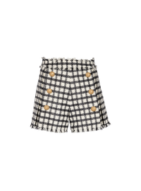 Short taille haute 6 boutons - Ivoire & Noir