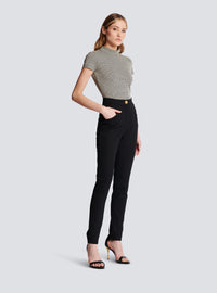 Pantalon slim stretch grain de poudre - Noir