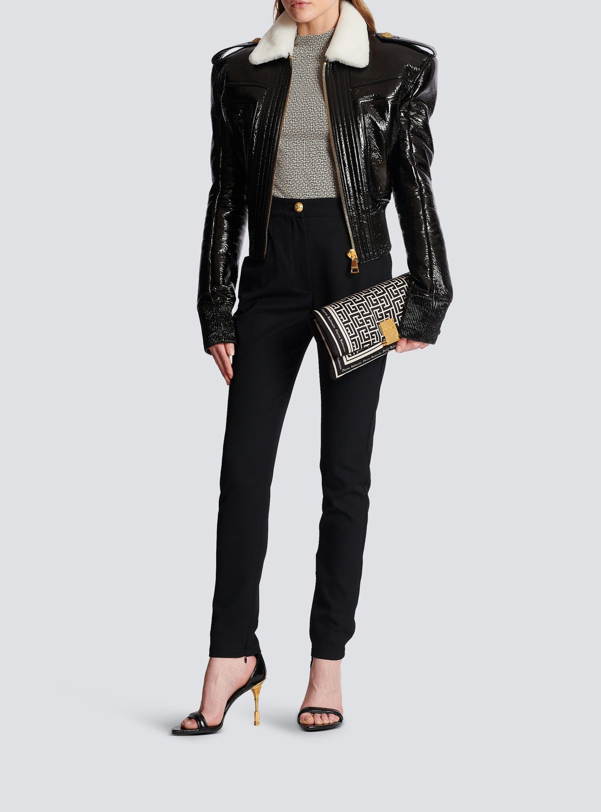 Stretch slim trousers - Black