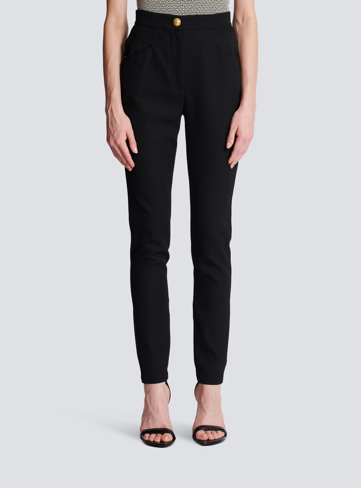 Pantalon slim stretch grain de poudre - Noir