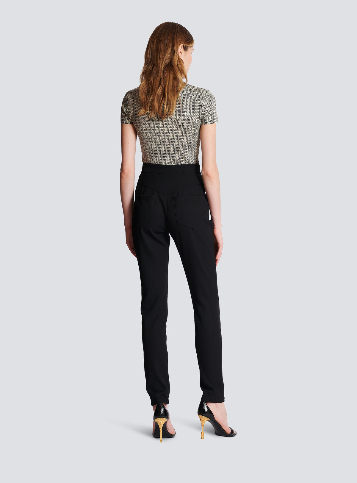 Pantalon slim stretch grain de poudre - Noir