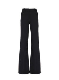 Pantalon évasé en laine - Noir & Argent