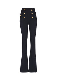 High-waisted wool trousers - Dark Navy Blue