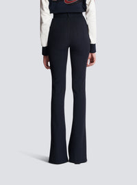 High-waisted wool trousers - Dark Navy Blue