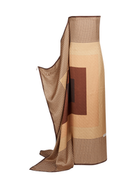 Robe longue foulard monogramme - Multi-Marron