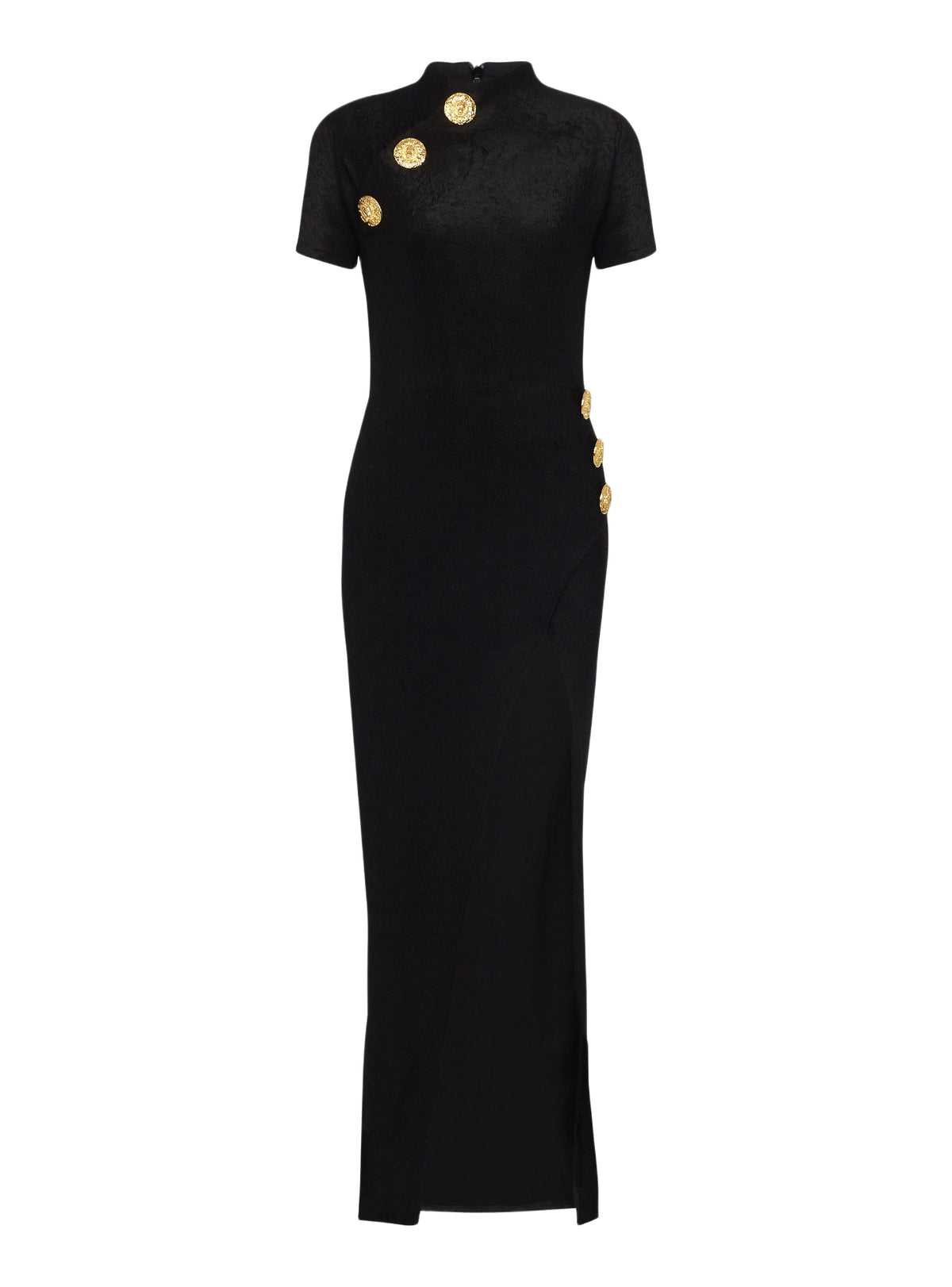 Long velvet dress - Black