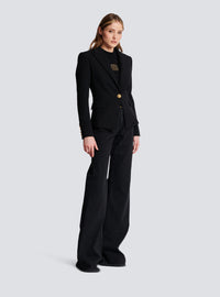Veste 1 bouton en laine - Noir