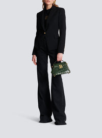 Veste à simple boutonnage en laine - Noir
