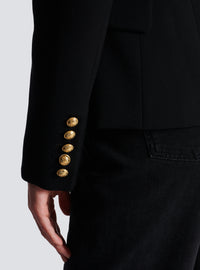 Veste 1 bouton en laine - Noir