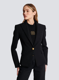 Veste 1 bouton en laine - Noir