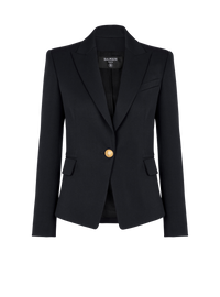 Veste 1 bouton en laine - Noir