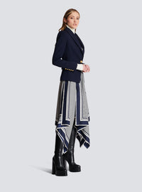 Veste 1 bouton en laine - Marine