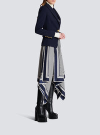 Single-breasted wool jacket - Navy