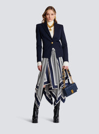 Veste 1 bouton en laine - Marine