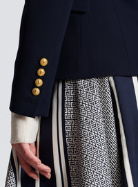 Veste 1 bouton en laine - Marine