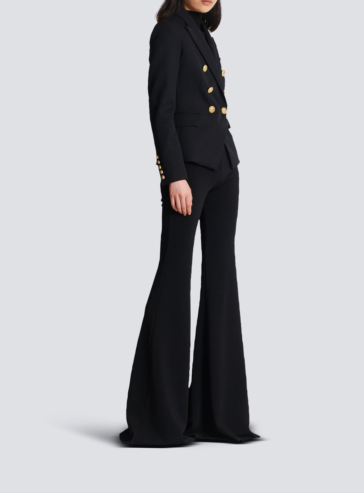 Veste 6 boutons en laine - Noir
