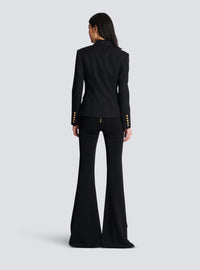 Veste 6 boutons en grain de poudre - Noir