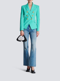 Veste 6 boutons en laine - Menthe
