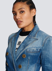 Veste 6 boutons en denim - Bleu Jean