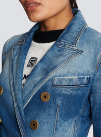 Veste 6 boutons en denim - Bleu Jean