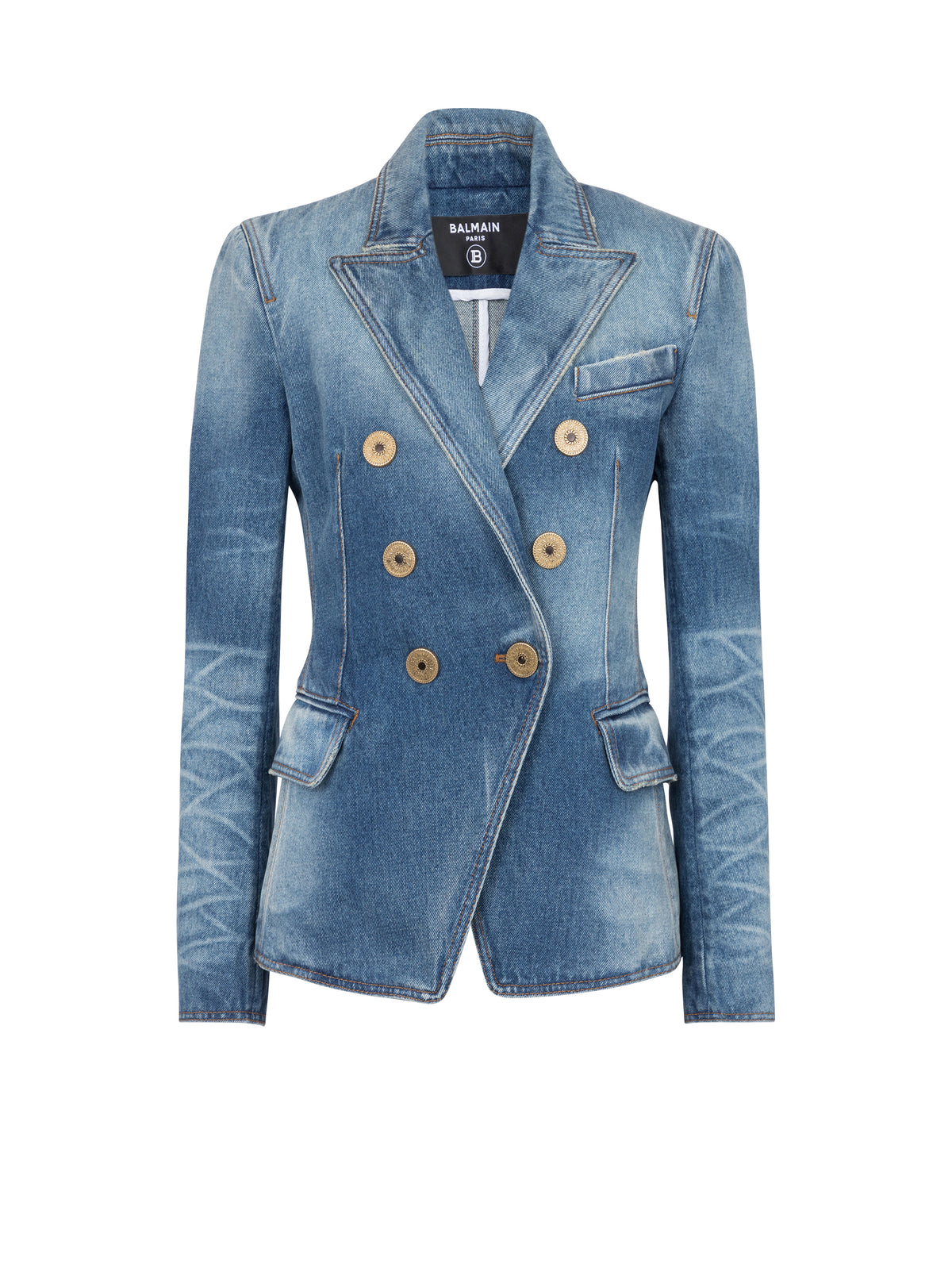 Veste 6 boutons en denim - Bleu Jean