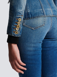 Veste 6 boutons en denim - Bleu Jean