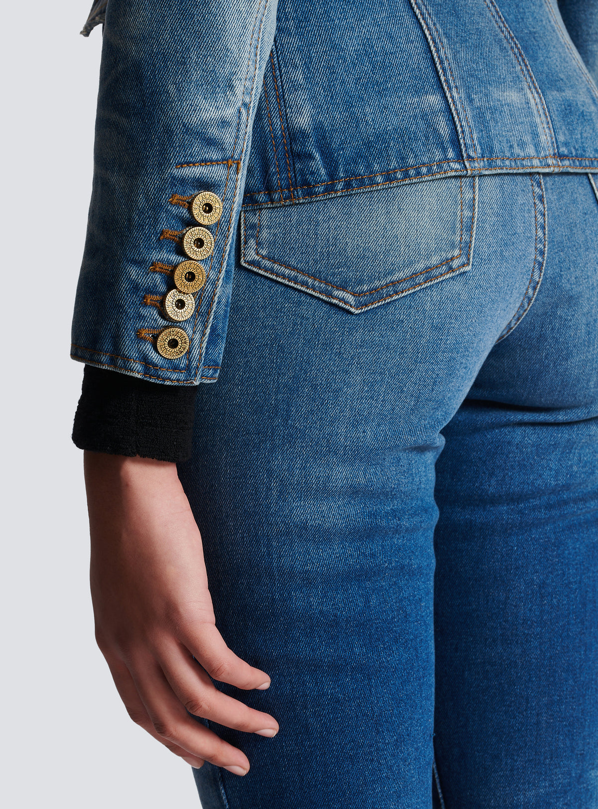 Veste 6 boutons en denim - Bleu Jean
