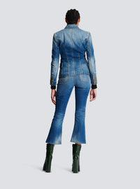 Veste 6 boutons en denim - Bleu Jean