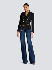 Veste 6 boutons en laine - Noir