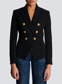 Veste 6 boutons en laine - Noir
