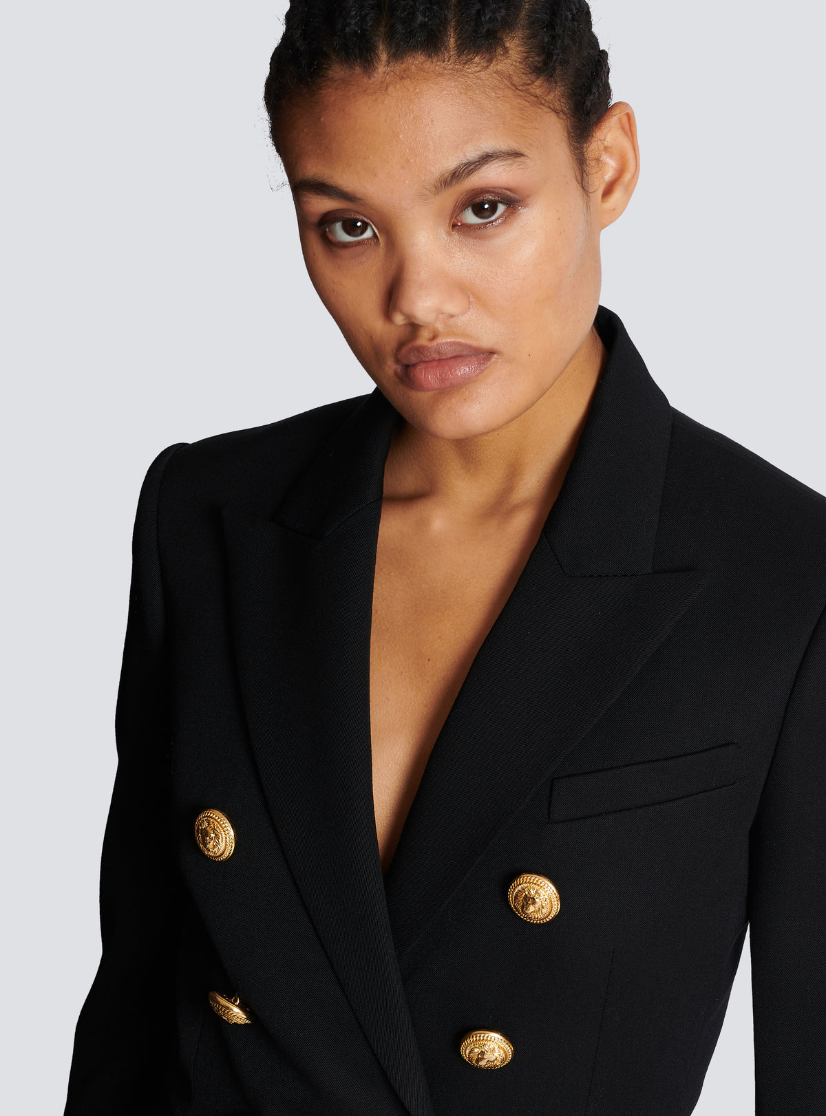 Veste 6 boutons en laine - Noir