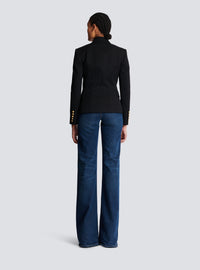 Veste 6 boutons en laine - Noir