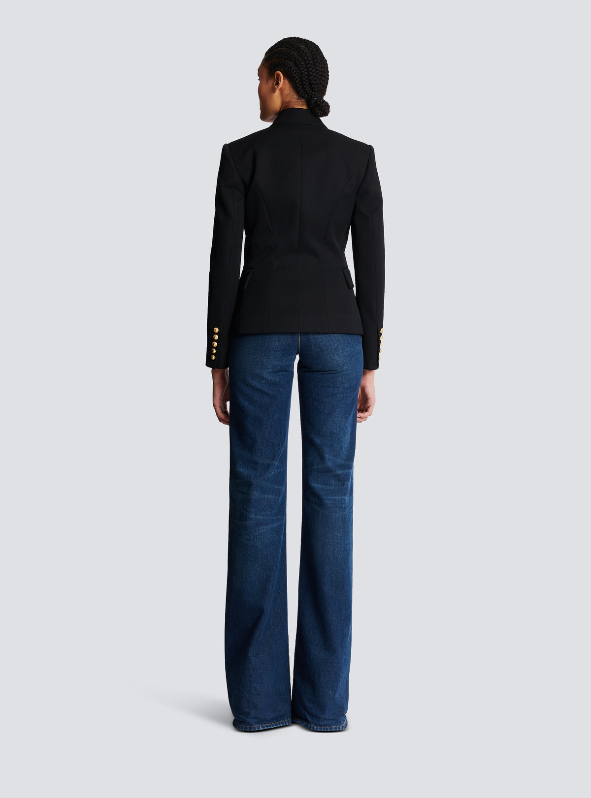 Veste 6 boutons en laine - Noir