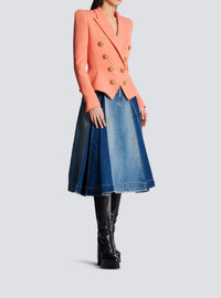 Fitted wool jacket - Salmon