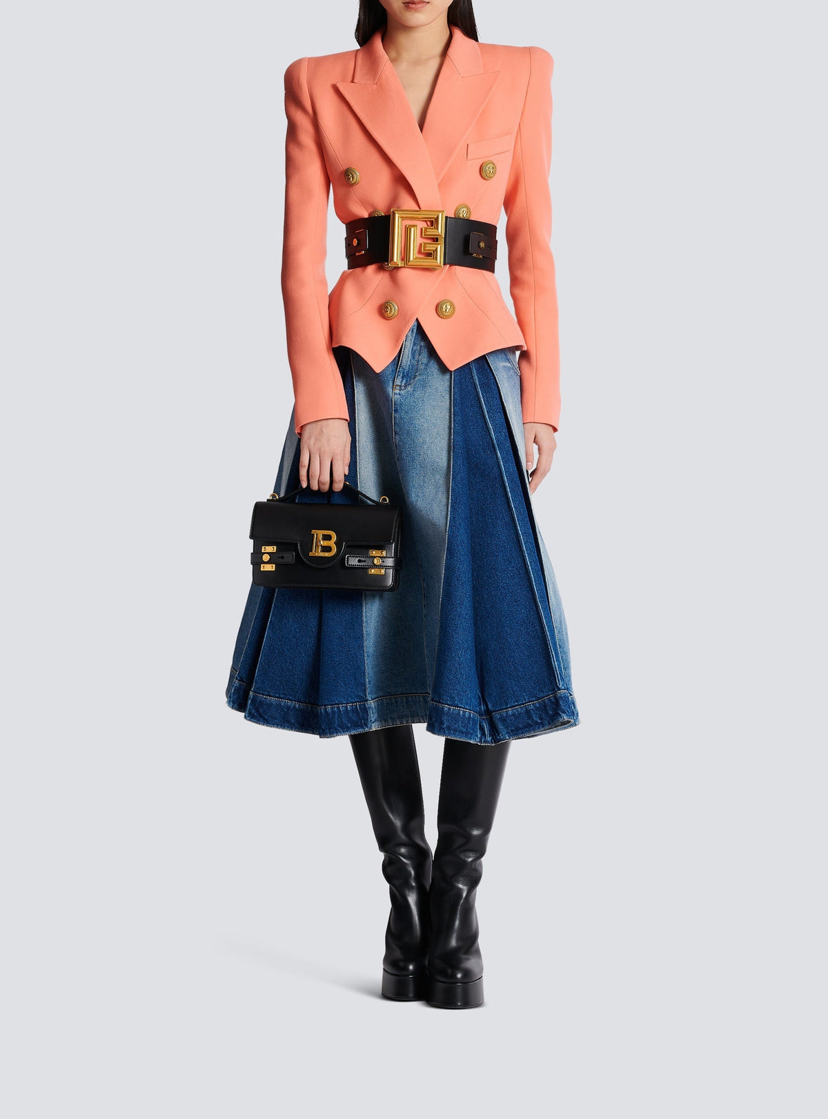 Fitted wool jacket - Salmon