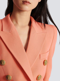Fitted wool jacket - Salmon
