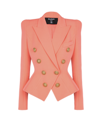 Veste ceintrée 8 boutons - Saumon