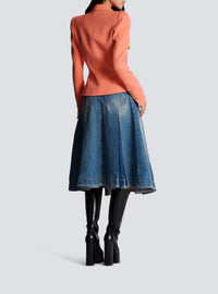 Fitted wool jacket - Salmon