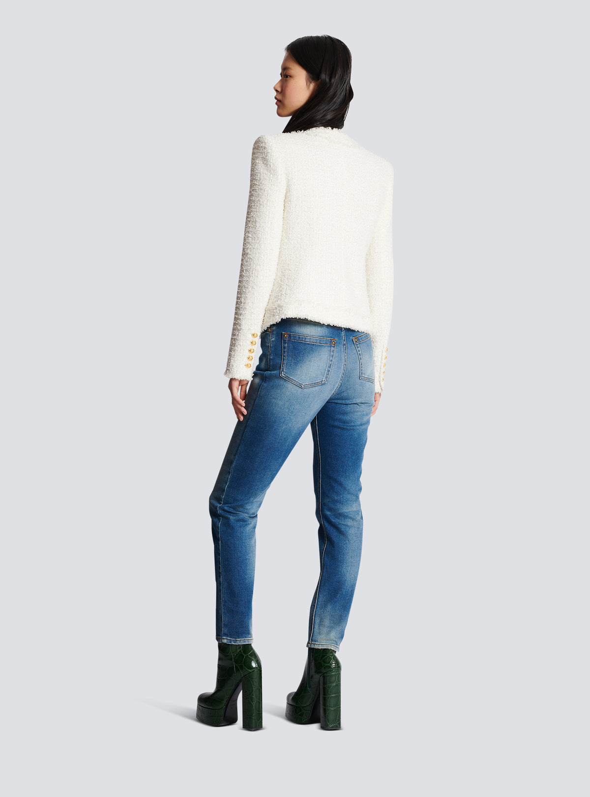 Veste en tweed - Blanc